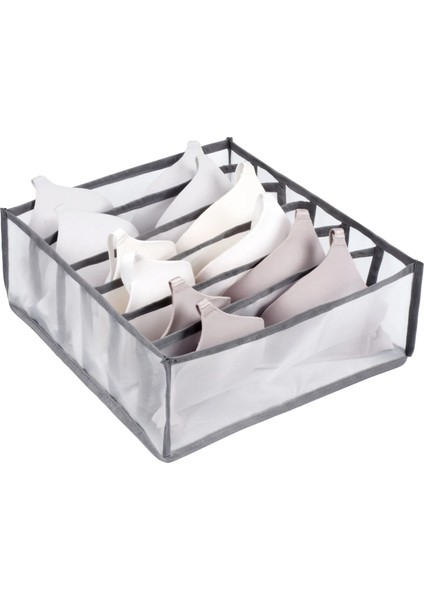 6 Izgara-Gri Stil Iç Çamaşırı Sütyen Çorap Külot Saklama Kutuları Ev Organizasyonu Dolap Organizatörleri Dolap Dolap Çekmece Bölücü Yatakhane Yerden Tasarruf Edin (Yurt Dışından)