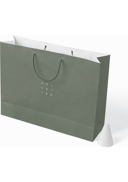 No1 25'li Minimal Seri Kraft Çanta - Yeşil - 37x25x11 Cm fiyatları