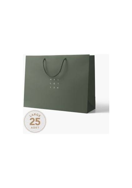 No1 25'li Minimal Seri Kraft Çanta - Yeşil - 37x25x11 Cm indirimleri