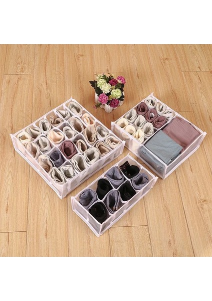 Siyah 8 Izgara Stili Bölmeli Iç Çamaşırı Saklama Kutusu Çorap Sutyen Külot Organizatör Çekmeceler Sutyen Saklama Kutusu Katlanabilir Çekmece Klozet Organizatör (Yurt Dışından) modelleri