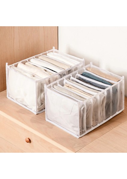 Beyaz M Stili Dolap Katlanabilir Iç Çamaşırı Depolama Organizatör Depolama Bölücüler Çekmece Organizatör Çorap Giysiler Için 7 Izgara Kutusu Ayrılmış Çorap (Yurt Dışından)