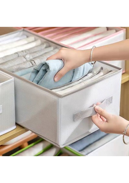 Sutyen Gri Tarzı Yeni Pvc 9 Izgara Kazak Saklama Kutusu Dolap Gardırop Giysi Bölmesi Kutuları Çekmece Kot Çorap Iç Çamaşırı Ayırma Organizatörü (Yurt Dışından) modelleri