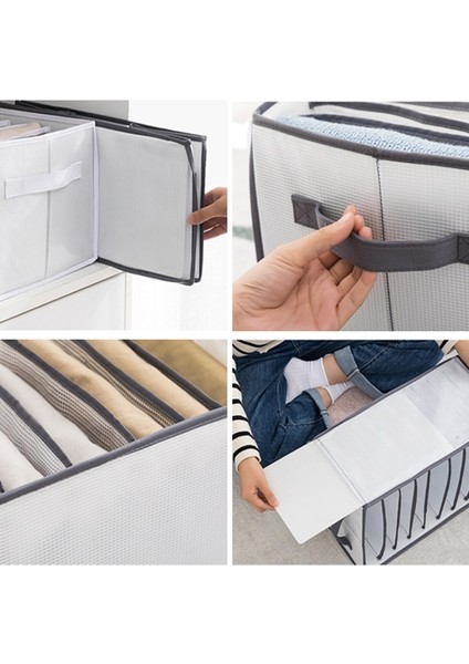 Sutyen Gri Tarzı Yeni Pvc 9 Izgara Kazak Saklama Kutusu Dolap Gardırop Giysi Bölmesi Kutuları Çekmece Kot Çorap Iç Çamaşırı Ayırma Organizatörü (Yurt Dışından) fırsatları