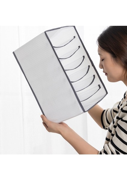 Sutyen Gri Tarzı Yeni Pvc 9 Izgara Kazak Saklama Kutusu Dolap Gardırop Giysi Bölmesi Kutuları Çekmece Kot Çorap Iç Çamaşırı Ayırma Organizatörü (Yurt Dışından) indirimleri