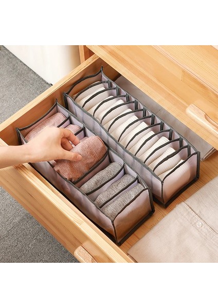 Bej Tarzı Çoraplar Için 11 Izgara Örgü Iç Çamaşırı Saklama Kutusu Sutyen Çorap Külot Giysi Depolama Çok Bölmeli Kadın Sutyen Katlanabilir Ayrı Saklama Kutusu Organize (Yurt Dışından) indirimleri