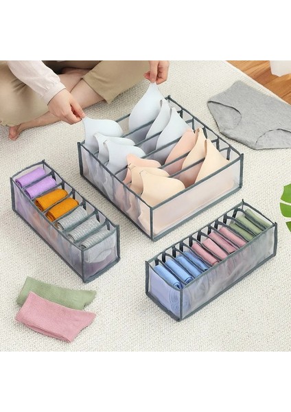 Gümüş Tarzı Dolap Çekmece Organizatörleri Sutyen Çorap Iç Çamaşırı Saklama Bölmesi Kutusu Katlanabilir Dolap Depolama Organizatör Yedek Giysi Kutusu (Yurt Dışından) fırsatları