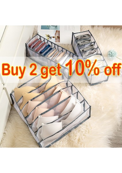 Gümüş Tarzı Dolap Çekmece Organizatörleri Sutyen Çorap Iç Çamaşırı Saklama Bölmesi Kutusu Katlanabilir Dolap Depolama Organizatör Yedek Giysi Kutusu (Yurt Dışından) indirimleri