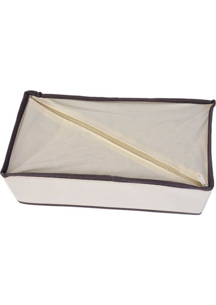 Bej 6 Izgara Stili Katlanabilir Iç Çamaşırı Çekmece Organizatörleri Bölücüler Dolap Dresser Giysi Saklama Organizatör Kutusu Sütyen Atkılar Kravatlar Çorap Kutuları (Yurt Dışından) fırsatları