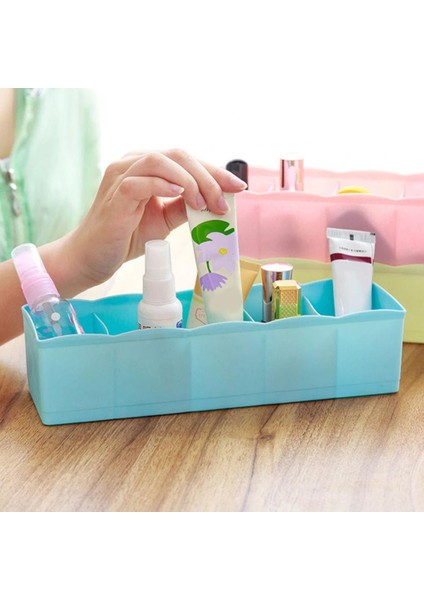 Mavi Stil Ells Saklama Kutusu Plastik Giysi Saklama Kutusu Organizatör Kravat Sütyen Çorap Çekmece Kozmetik Bölücü Düzenli Organizasyon Sıcak (Yurt Dışından) modelleri
