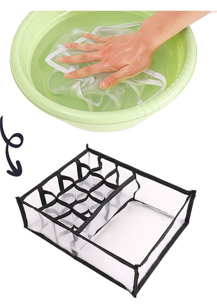 Gri 8 Izgara Stili Izgaralar Yurt Klozet Organizatör Iç Çamaşırı Çorap Ev Ayrılmış Saklama Kutusu Sutyen Depolama Katlanabilir Çekmece Organizatör Kutusu (Yurt Dışından)