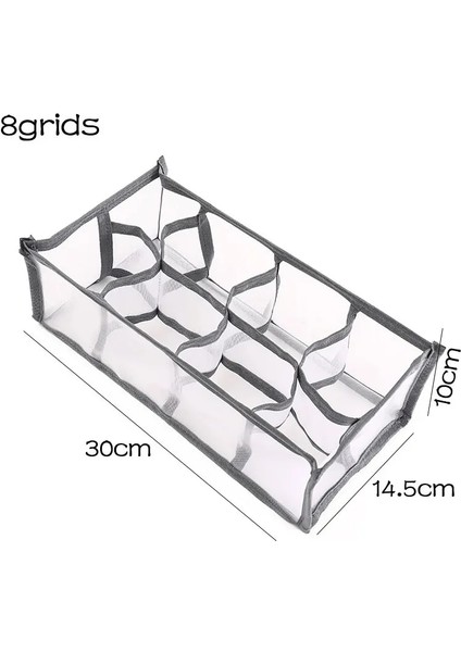 Gri 8 Izgara Stili Izgaralar Yurt Klozet Organizatör Iç Çamaşırı Çorap Ev Ayrılmış Saklama Kutusu Sutyen Depolama Katlanabilir Çekmece Organizatör Kutusu (Yurt Dışından) fiyatları