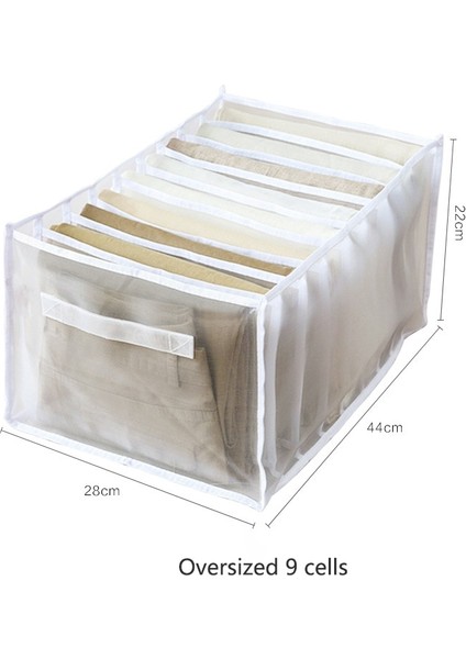 1p Büyük Boy 9beyaz Stili Kot Giysi Bölücü Saklama Kutusu Dolap Çekmece Kalın Pantolon Kazak Iç Çorap Örgü Ayırma Kutuları Yıkanabilir Organizatör Çanta (Yurt Dışından) fiyatları