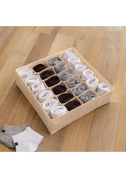24 Izgara Bej Tarzı Izgaralar Iç Çamaşırı Depolama Organizatör Bej Ev Dolap Çekmece Bölünmüş Saklama Kutusu Dolap Için Giysi Organizatör (Yurt Dışından)