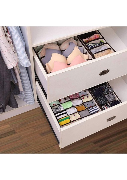 Derin Mavi Tarzı Underwear Bra Organizer Multi-Size Foldable Storage Boxes Closet Drawer Divider Clothes Socks Box Organizer Home Organization (Yurt Dışından) fiyatları