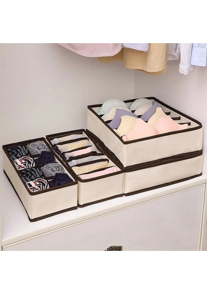 Derin Mavi Tarzı Underwear Bra Organizer Multi-Size Foldable Storage Boxes Closet Drawer Divider Clothes Socks Box Organizer Home Organization (Yurt Dışından) fırsatları