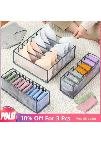 Gri 6 Izgara Stili Dolap Düzenleyici Sütyen Pantolon Tişört Düzenleyici Çekmeceler Gardırop Düzenleyiciler Giysi Çorap Saklama Kutusu Çekmece Düzenleyiciler Dolaplar (Yurt Dışından) modelleri