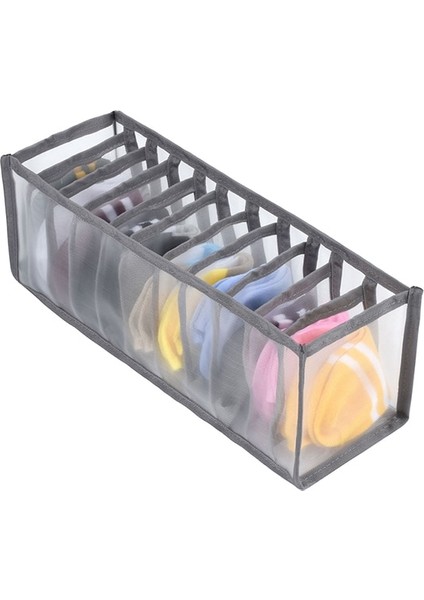 Gray 11 Grids Style Jeans Compartment Storage Box Closet Wardrobe Clothes Drawer Mesh Separation Organizer Boxes Stacking Pants Storage Organizer (Yurt Dışından)