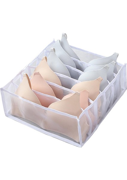 Beyaz 6 Izgara Stili 7 Izgara Kot Saklama Kutusu Dolap Gardırop Giysi Bölmesi Kutuları Çekmece Kot Çorap Ayırma Organizatör Pantolon Depolama (Yurt Dışından)