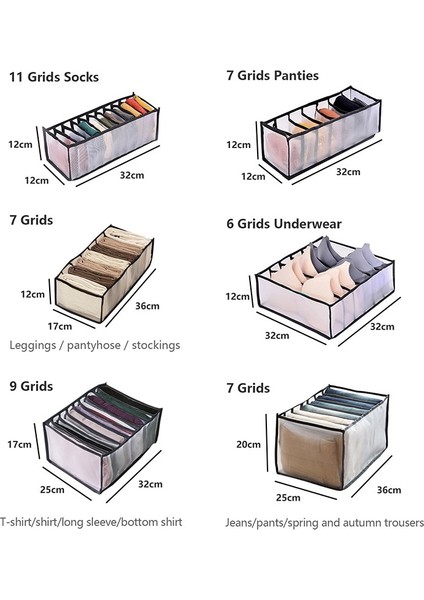 Saplı Gri 9 Stili Klozet Organizatör Kot Saklama Kutusu Katlanabilir Iç Çamaşırı Organizatörleri Depolama Bölücüler Yurt Çorapları Giysi Çekmecesi Organizatör Kutusu (Yurt Dışından) modelleri