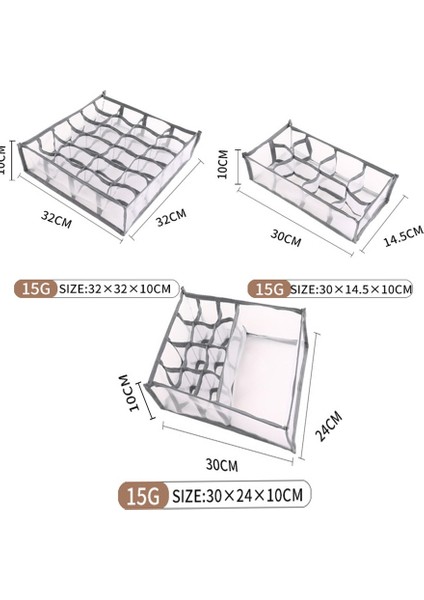 Black 3 Grid Style Katlanabilir Çekmece Organizatör Dolap Organizatör Iç Çamaşırı Çorap Ev Kabine Bölücü Saklama Kutusu Giyim Için Depolama Organizatör (Yurt Dışından) modelleri