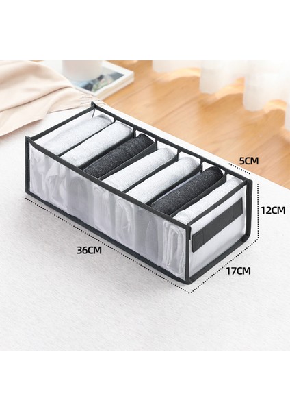 Siyah 7 Izgara M Stili Kot Saklama Kutuları Klozet Organizatörü Katlanabilir Iç Çamaşır Organizatörleri Pantolon Depolama Bölmeleri Çekmece Organizatörü Gardırop Organizatörü (Yurt Dışından) fiyatları