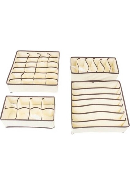 Bej Tarzı 7 Yuva Iç Çamaşırı Sütyen Saklama Kutusu Katlanabilir Kutu Çekmeceli Çorap Düzenleyici (Yurt Dışından) fiyatları