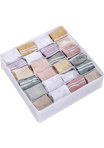 Yeşil Stil 24 Izgara Katlanabilir Saklama Kutusu Klozet Organizatörü Iç Çamaşırı Çekmece Organizatörleri Yıkanabilir Bölücüler Çorap Organizatörleri Giysi Kutusu (Yurt Dışından)