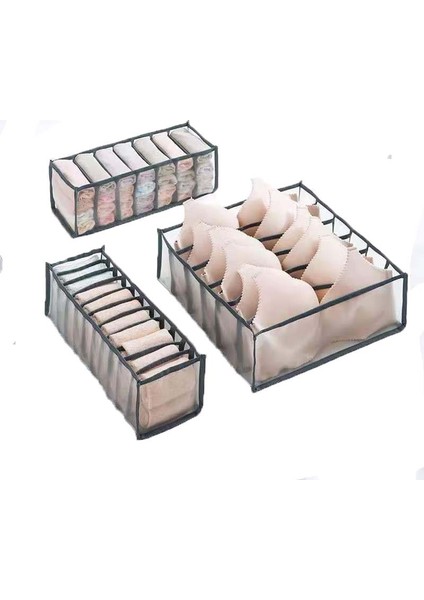 Pembe 6girds Tarzı Iç Çamaşırı Saklama Kutusu Kadın Çorapları Dolap Çekmece Sutyen Külot Kalınlaşmış Bölme Saklama Kutusu Örgü Ekose (Yurt Dışından) fırsatları