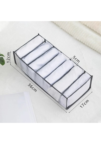Gri 7 Izgara S Stili Closet Organizer Storage Box Foldable Underwear Organizers Storage Dividers Drawer Organizer Socks 7 Grids Box For Clothes (Yurt Dışından) fiyatları