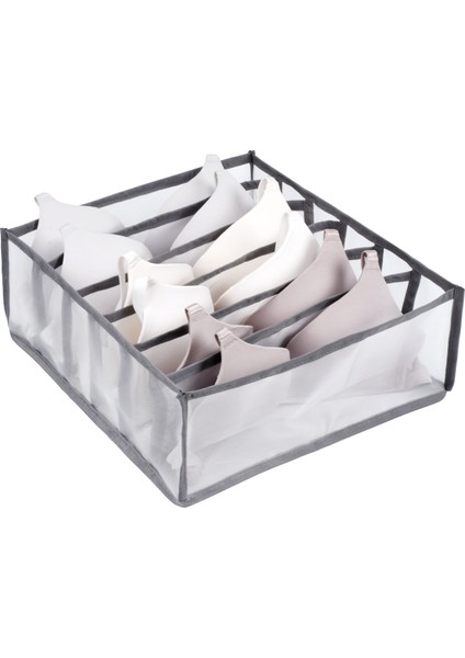 6 Izgara-Gri Stil Klozet Organizatör Iç Çamaşırı Kot Ev Kabine Bölücü Saklama Kutusu Giysiler Için Depolama Organizatör Katlanabilir Çekmece Organizatör (Yurt Dışından)