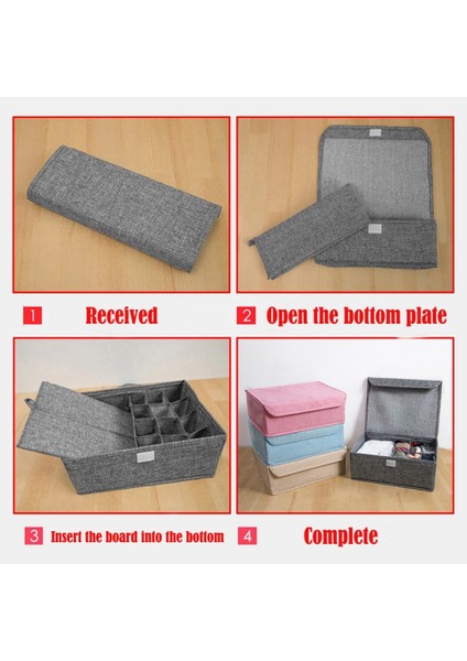 Mavi Stil Kapaklı Iç Çamaşırı Organizatörü Saklama Kutusu Sutyen Külot Iç Çamaşırı Organizatörü Kadın Çekmeceler Için Bölücüler Giysiler Için Organizatör (Yurt Dışından) fırsatları