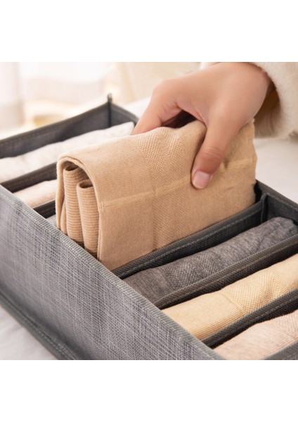 Siyah 11 Izgara Stili Dolap Organizatör Iç Çamaşırı Çorap Ev Kabine Bölücü Saklama Kutusu Depolama Organizatör Giysi Katlanabilir Çekmece Organizatör (Yurt Dışından)