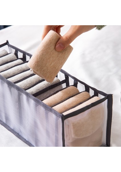 Gri 7 Izgara Stili Iç Çamaşırı Sutyen Çorap Klozet Organizatör Ev Kabine Bölücü Saklama Kutusu Iç Çamaşırı Çorap Sutyen Için Katlanabilir Çekmece Organizatör Kutusu (Yurt Dışından) modelleri