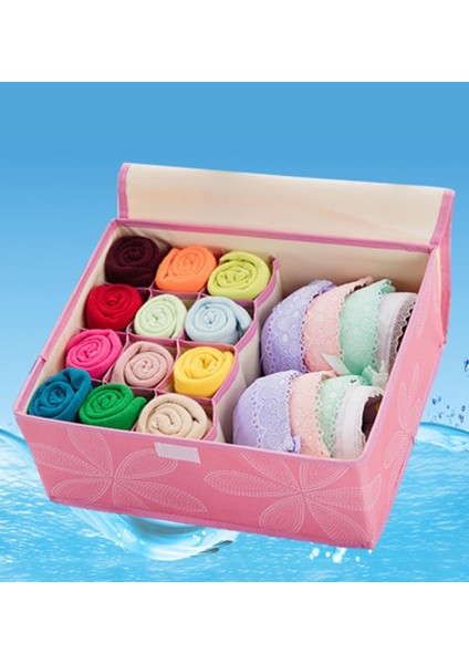 Pembe Ayçiçeği Tarzı Ev Depolama Kiti Çekmece Klozet Organizatörleri Su Geçirmez Oxford Kumaş Iç Çamaşırı Saklama Kutusu Yerden Tasarruf Edilebilir Katlanabilir 13 Izgara (Yurt Dışından) fiyatları