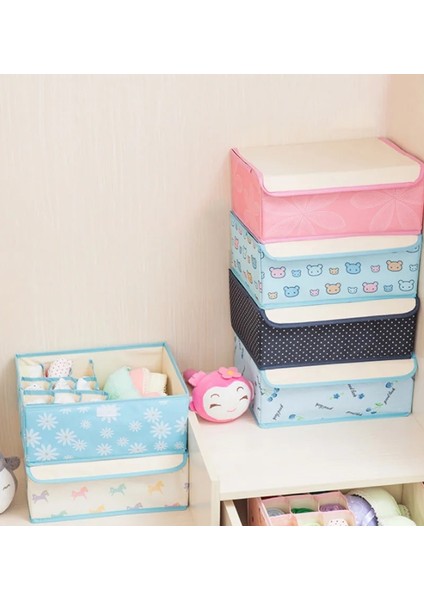 Pembe Ayçiçeği Tarzı Ev Depolama Kiti Çekmece Klozet Organizatörleri Su Geçirmez Oxford Kumaş Iç Çamaşırı Saklama Kutusu Yerden Tasarruf Edilebilir Katlanabilir 13 Izgara (Yurt Dışından) indirimleri