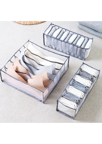 24 Izgara Bej Stili Iç Çamaşırı Depolama Organizatör Ayrılmış Çorap Şort Sutyen Saklama Kutuları Yurt Klozet Organizatör Çekmece Giysiler Için Yıkanabilir (Yurt Dışından) fırsatları