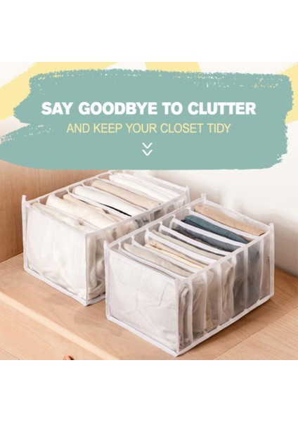 Gri Stil 32X25X17CM 9 Izgara Giysi Organizatör Kot Saklama Kutusu Kutu Bölmeleri Giysi Çorap Sutyen Katlanabilir Bölücü Çekmece Dolap Ev Giysileri Depolama (Yurt Dışından) modelleri