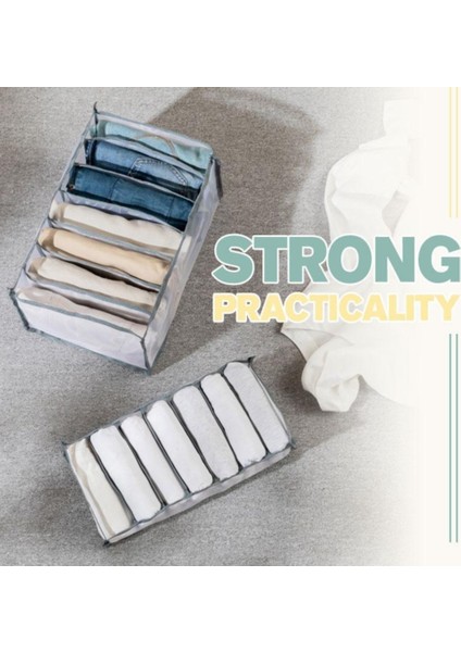 Gri Stil 32X25X17CM 9 Izgara Giysi Organizatör Kot Saklama Kutusu Kutu Bölmeleri Giysi Çorap Sutyen Katlanabilir Bölücü Çekmece Dolap Ev Giysileri Depolama (Yurt Dışından) indirimleri