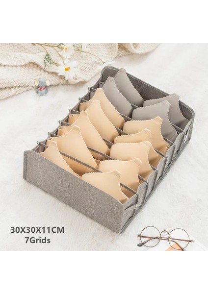 7 Izgara Çift Sıra Stili Katlanabilir Iç Çamaşırı Saklama Kutusu Dolap Organizatör Bölücü Çekmece Çorap Sutyen Külot Organizatör Yatak Odası Giysi Saklama Sepeti Se (Yurt Dışından) fiyatları