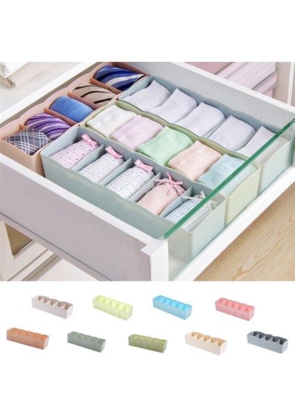 No.4 Tarzı 1-5 Hücre Küçük Eşya Saklama Kutusu 5 Hücre Plastik Kravat Saklama Kutusu Sutyen Çorap Çekmece Organizatör Kozmetik Düzenli Bölücü Ev Aksesuarları (Yurt Dışından) fiyatları