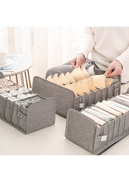 Pembe 7 Izgara-M Stili Yeni Iç Giyim Saklama Kutusu Katyonik Malzeme Çorap Iç Çamaşırı Katlanabilir Saklama Çantası Ev Giyim Sınıflandırma Depolama (Yurt Dışından)
