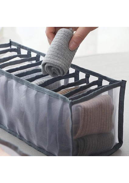 Gri 11 Izgara Stili Iç Çamaşırı Organizatörleri Depolama Sutyen Giysileri Çorap Kutusu Çekmece Ayırıcı Çantalar Katlanabilir Dolap Organizer Rorganizador Ropa (Yurt Dışından) modelleri