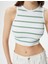 Crop Atlet Bisiklet Yaka Kolsuz Slim Fit Ribanalı 5