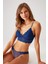 Lacivert 4842 Ince Askılı Dantelli Bralet Sütyen Takım 1