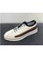 Erkek Deri Kaçuk Taban Sneaker 9011 Siyah-Beyaz 5