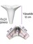 8 Adet Zelve 12 cm Beyaz Lüx Mobilya Kanepe Sehpa Ünite Koltuk Ayağı Baza Ayak 3
