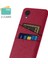 Samsung Galaxy A23E Kumaş Doku Çift Kart Yuvaları Telefon Geri Kılıf Sabit Pc Bırak-Koşullu Kapak-Kırmızı (Yurt Dışından) 2