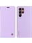 Samsung Galaxy S22 Ultra 5g Pu Deri Kapak Stand Stand Gizli Manyetik Adsorpsiyon Şok Geçirmez Flip Cüzdan Kasa Işık Mor (Yurt Dışından) 2