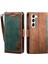 Samsung Galaxy S23 Için+ Retro Birleştirme Tarzı Telefon Kasası Pu Deri Cüzdan Standı Kayış Yeşili ile Damla Geçirmez Kapak (Yurt Dışından) 2