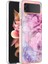 Samsung Galaxy Z Flip4 Için Tpu Telefon Kılıfı 5g Elektrapılaşma Anti-Dalgalı Kılıf 2.0mm Mermer Desen Imd Geri Kapak-Rose (Yurt Dışından) 1